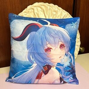 Ganyu Anime print Throw Pillow Case